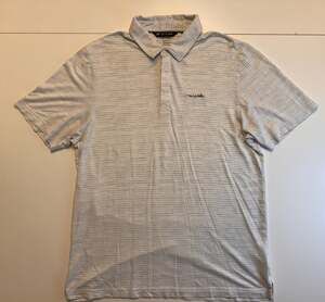TravisMathew Men's Striped Short Sleeve Polo Shirt Size L
